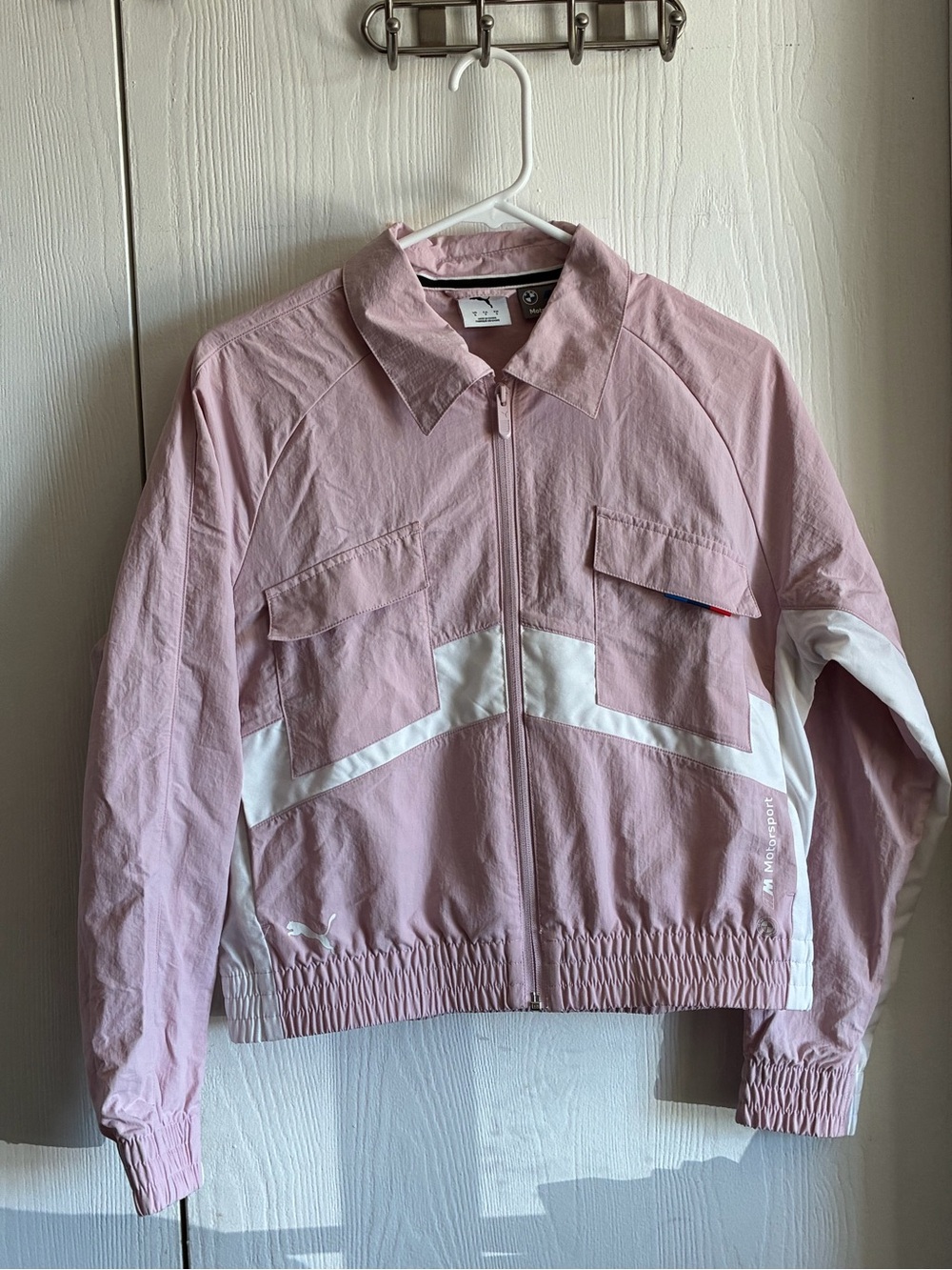 Puma Women’s Size S BMW M Motorsport Pink Woven Full Zip Jacket